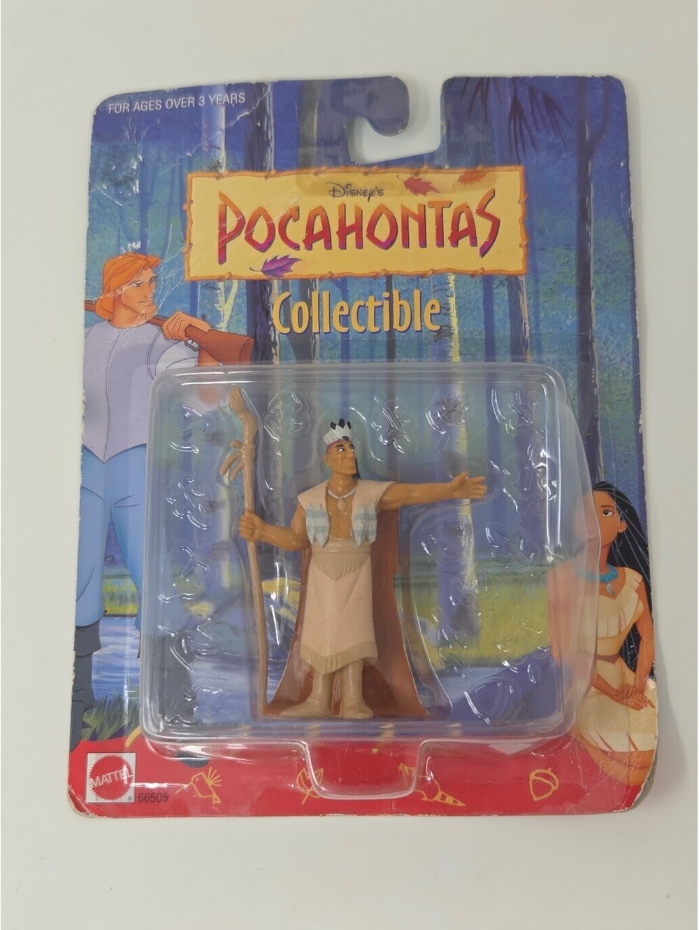 Pocahontas Chief Powhatan Collectible Figure Disney Mattel 1995 Vintage Sealed